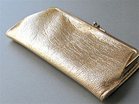 metallic gold wallet.